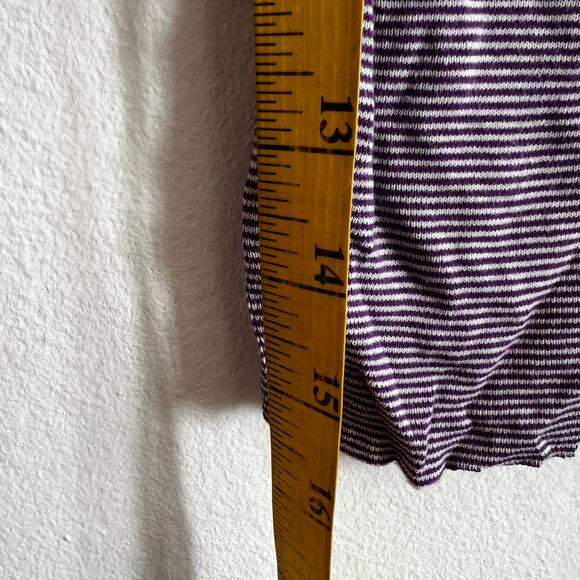 Purple Striped Lace Trim Tank Top, Vintage Y2K Soft Grunge Indie Sleaze Small - Picture 4 of 5